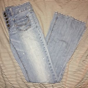 American Eagle distressed stretch artist jeans